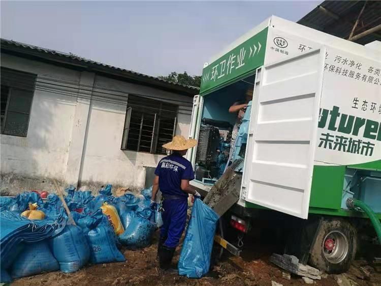 龙南工业污泥压干处理